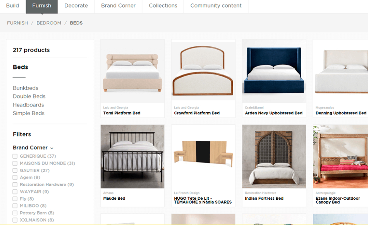 Интерфейс HomeByMe