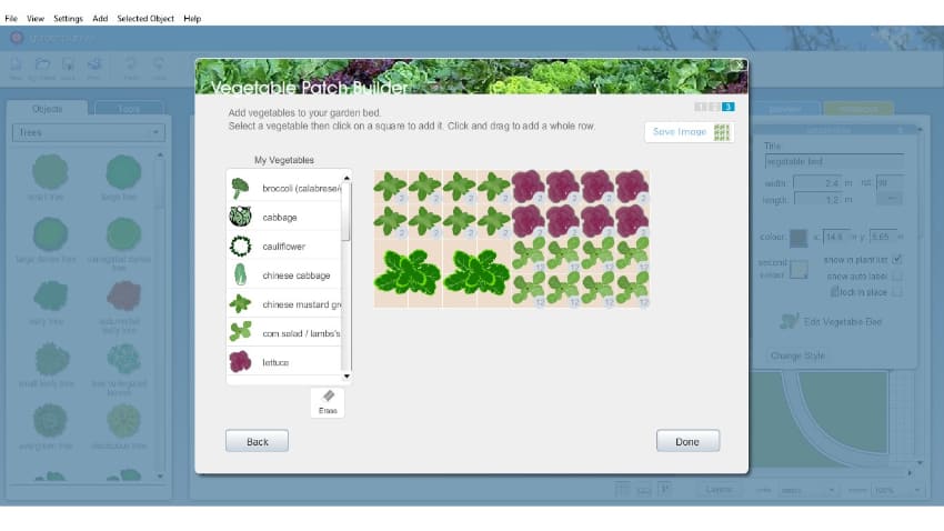 Интерфейс программы Garden Planner