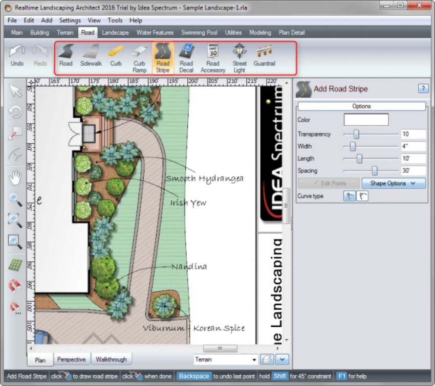 Интерфейс программы Realtime Landscaping Architect