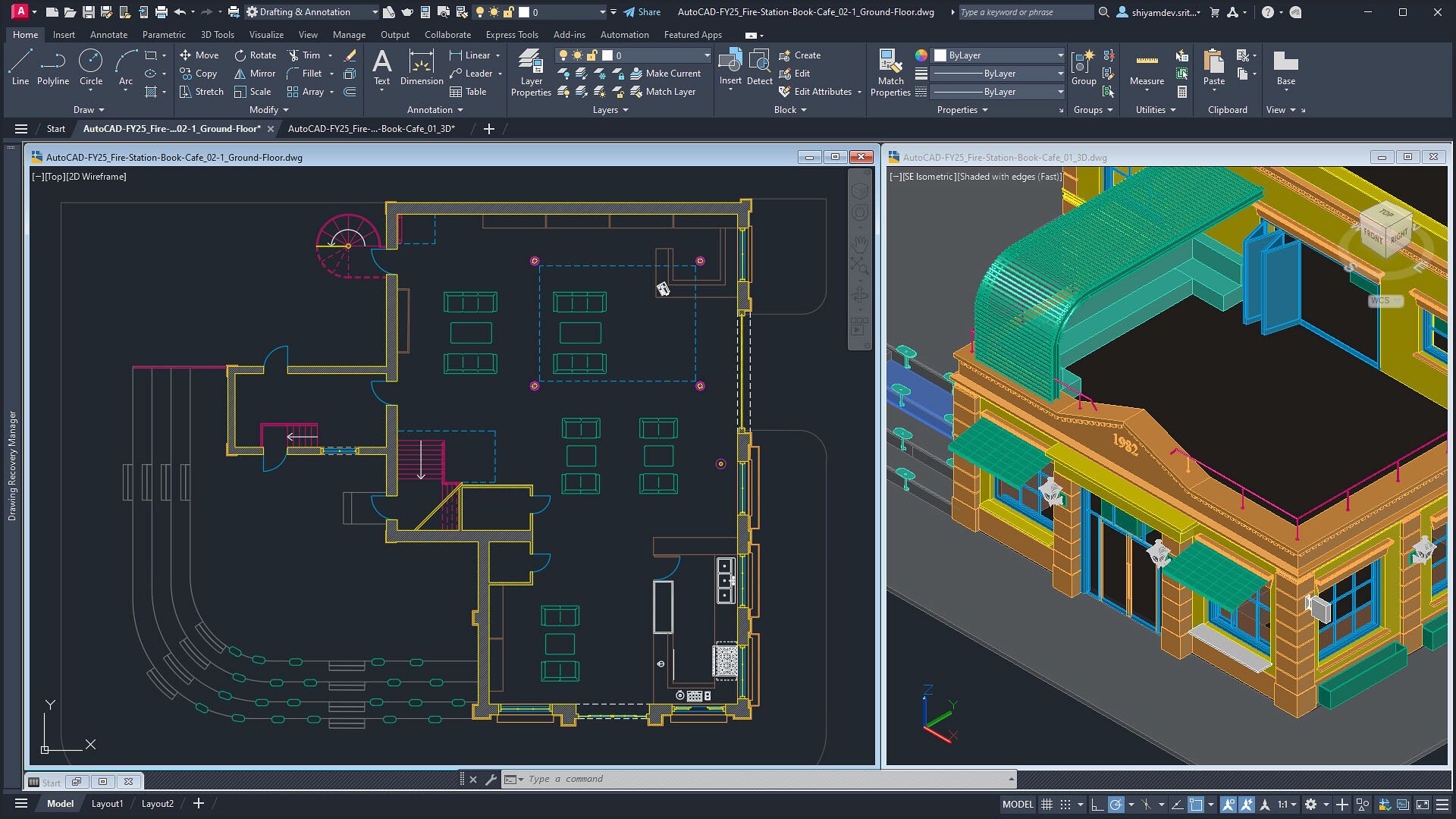 Интерфейс программы Autodesk AutoCAD