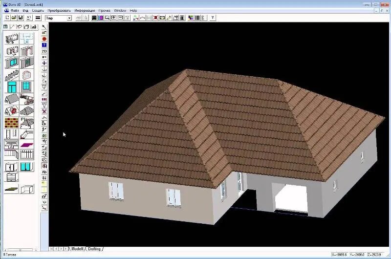 Интерфейс программы Дом 3Д