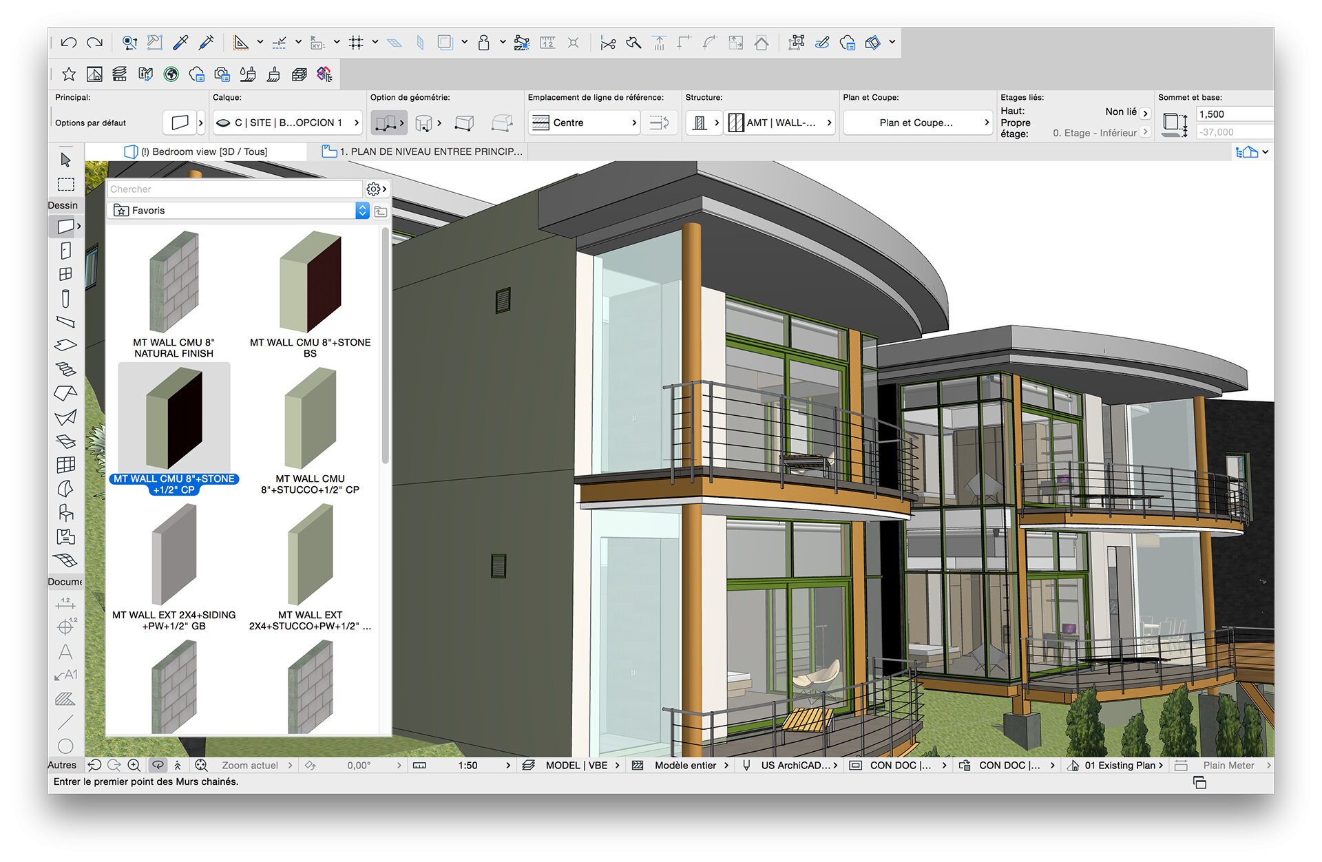 Интерфейс программы ArchiCAD