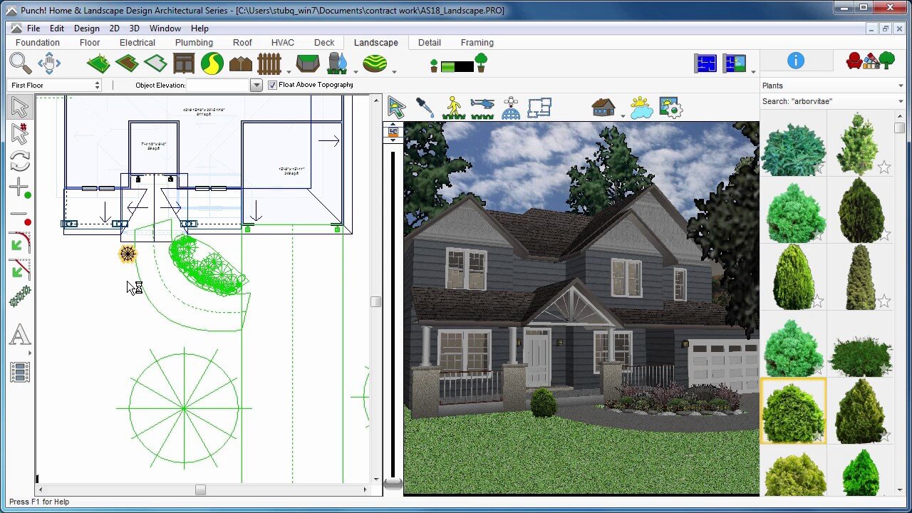 Интерфейс программы Home and Landscape Design