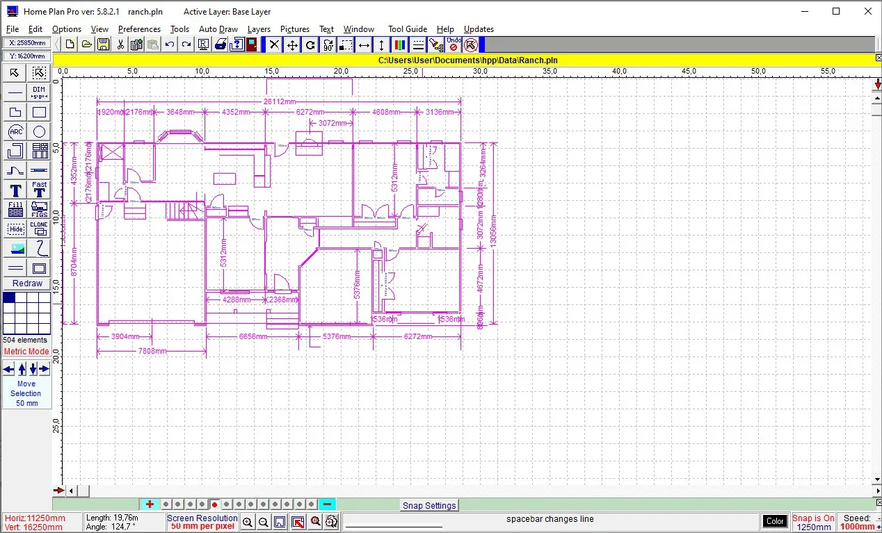 Интерфейс программы Home Plan Pro