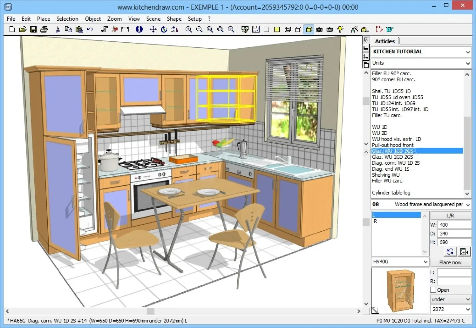 Интерфейс программы KitchenDraw